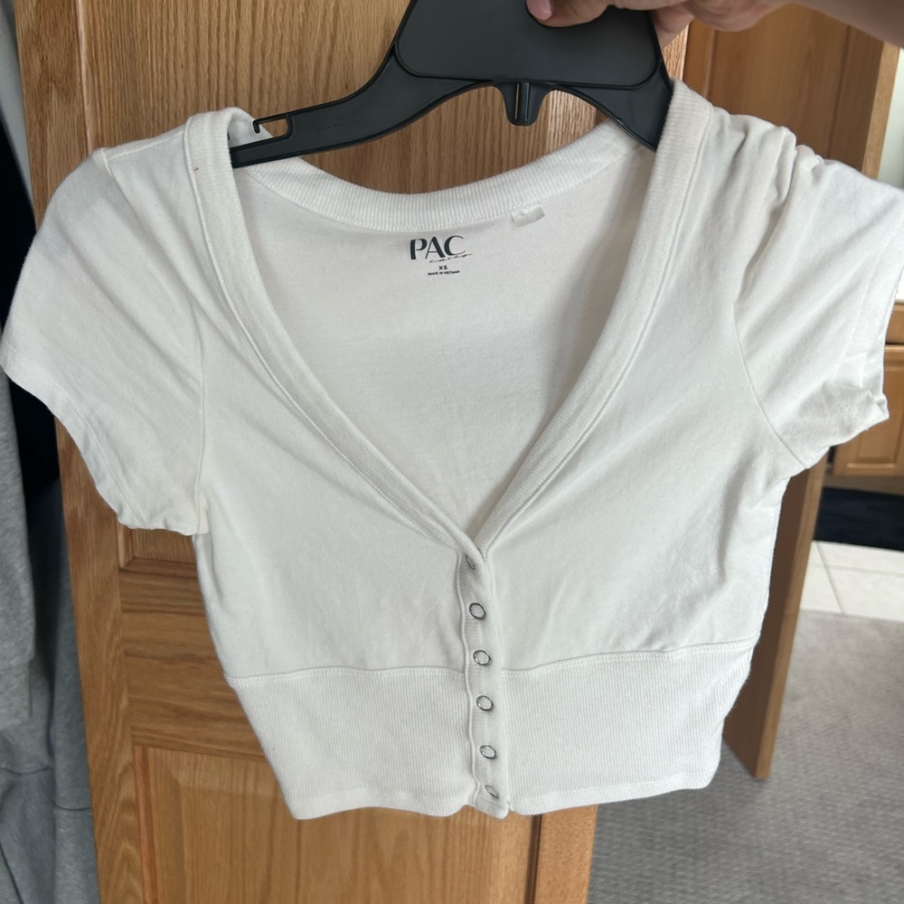 Pacsun top cropped white